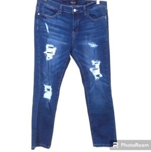 Judy Blue Modest Distressed Capri Fit Jeans